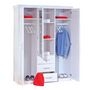 Voir la diapositive 2 : Paris Prix Armoire 3 Portes & 3 Tiroirs  Angel  190cm Blanc