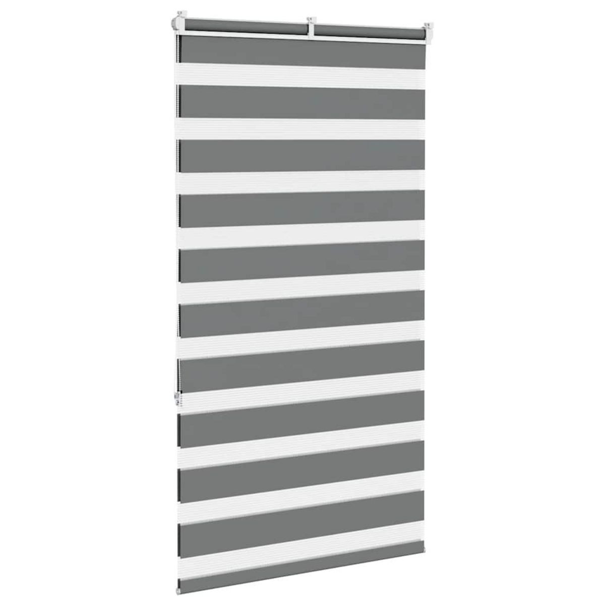 VIDAXL Store zebre gris fonce largeur du tissu 80,9 cm polyester