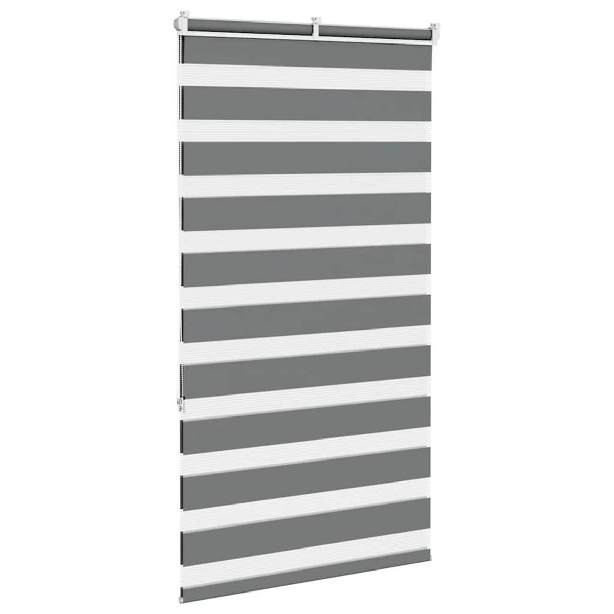 VIDAXL Store zebre gris fonce largeur du tissu 80,9 cm polyester