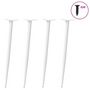 Voir la diapositive 3 : VIDAXL Pieds de table basse forme conique 4 pcs blanc 72-73 cm acier