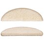 Voir la diapositive 4 : VIDAXL Tapis d'escalier 10 pcs 56x17x3 cm Creme