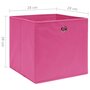 Voir la diapositive 5 : VIDAXL Boîtes de rangement 10 pcs Tissu intisse 28x28x28 cm Rose