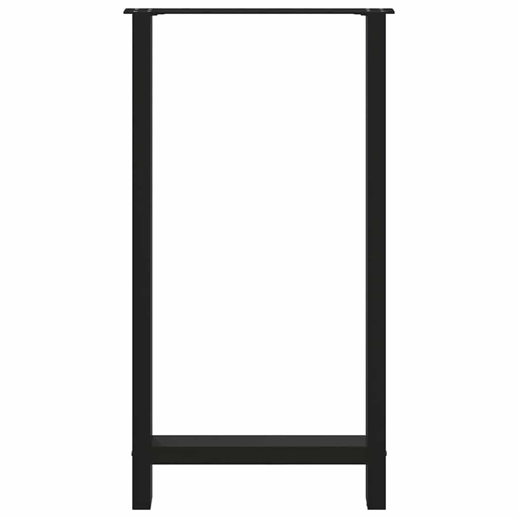 Voir la diapositive 5 : VIDAXL Pieds de table basse noir 2 pcs 60x(110-111) cm acier