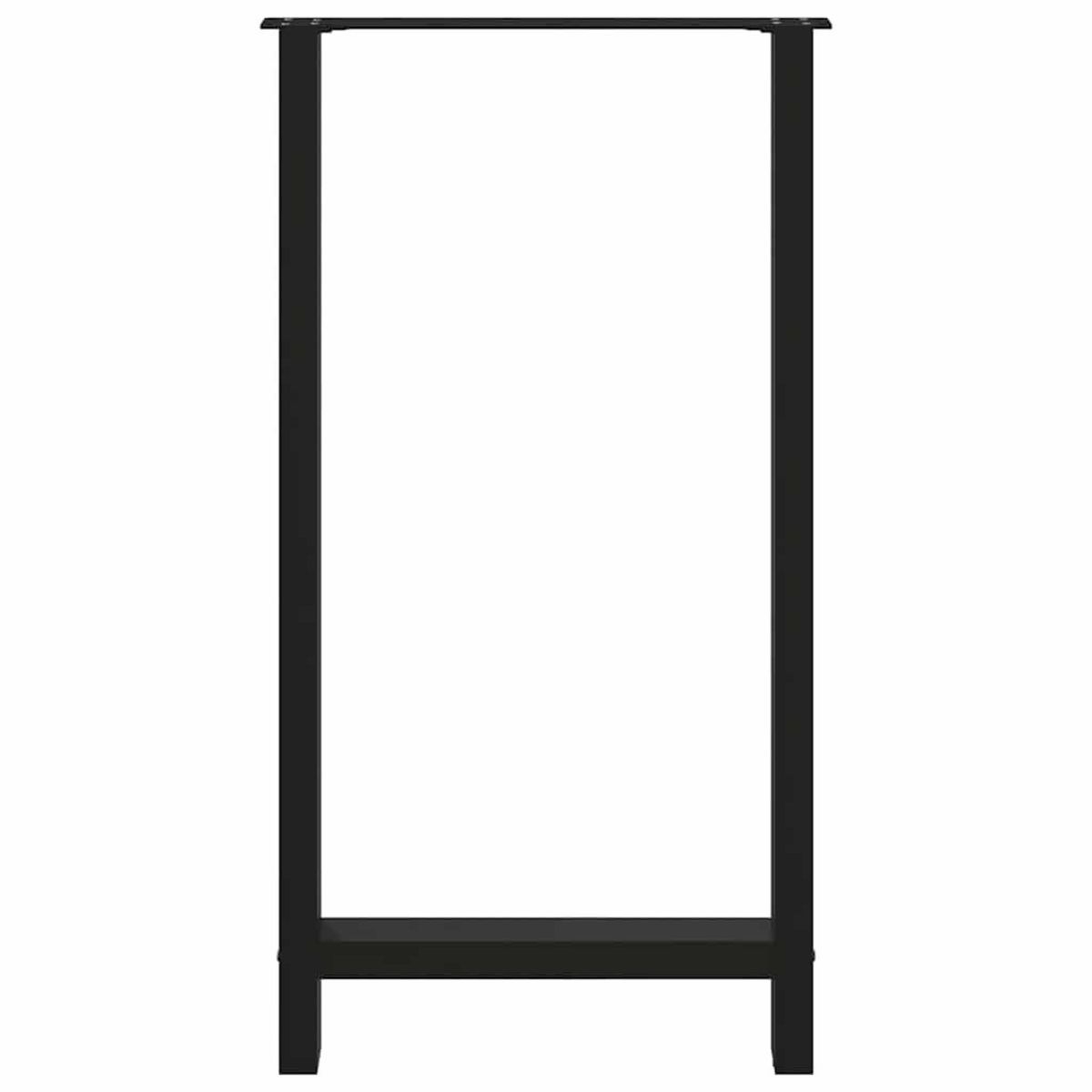 VIDAXL Pieds de table basse noir 2 pcs 60x(110-111) cm acier