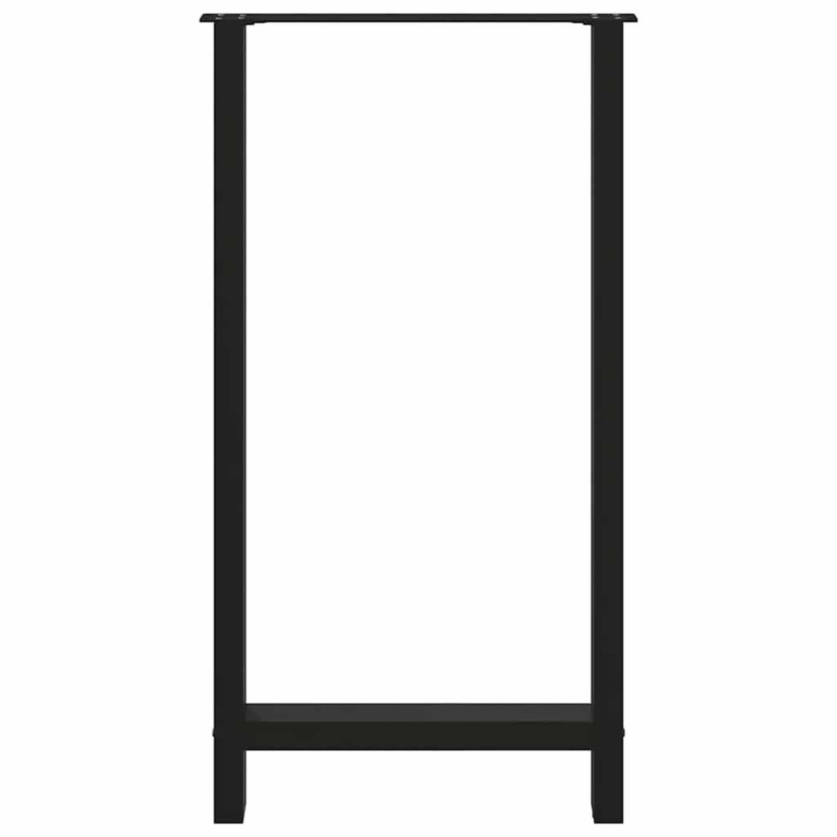 VIDAXL Pieds de table basse noir 2 pcs 60x(110-111) cm acier