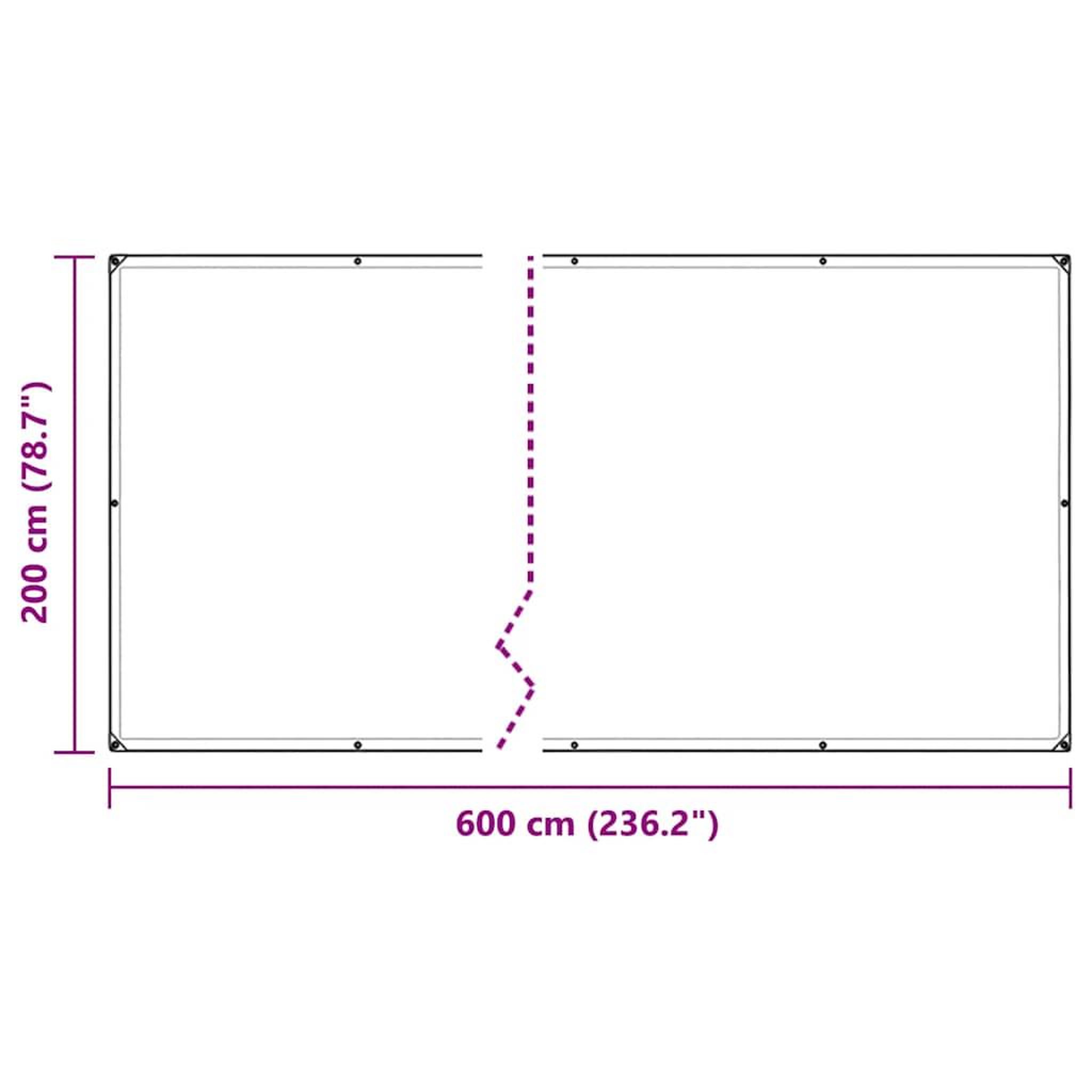 Voir la diapositive 6 : VIDAXL Couverture vegetale avec œillets 2x6 m PVC