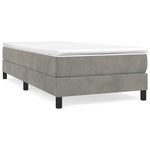 VIDAXL Cadre de lit sans matelas gris clair 90x190 cm velours