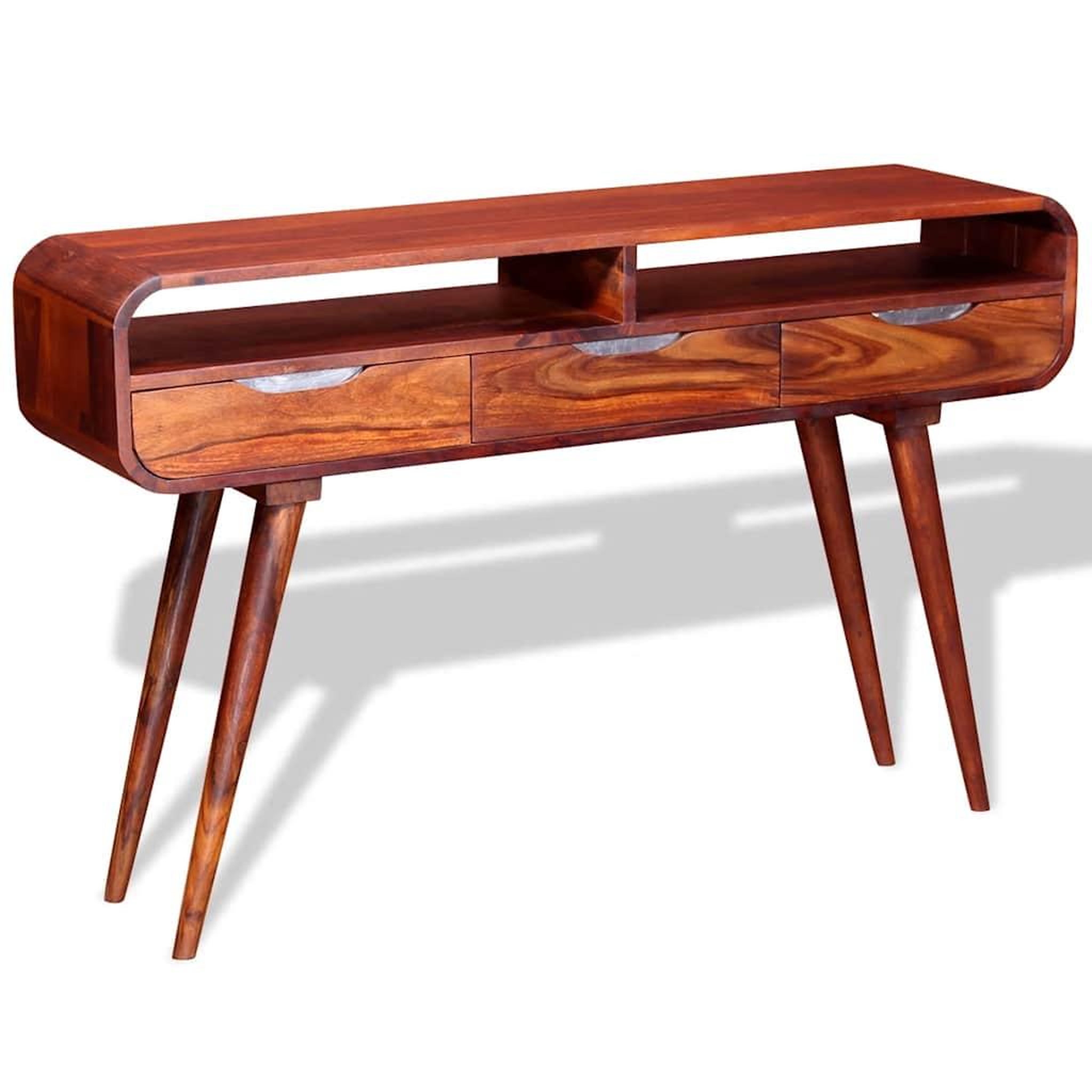 Voir la diapositive 1 : VIDAXL Table console Bois massif 120x30x75 cm