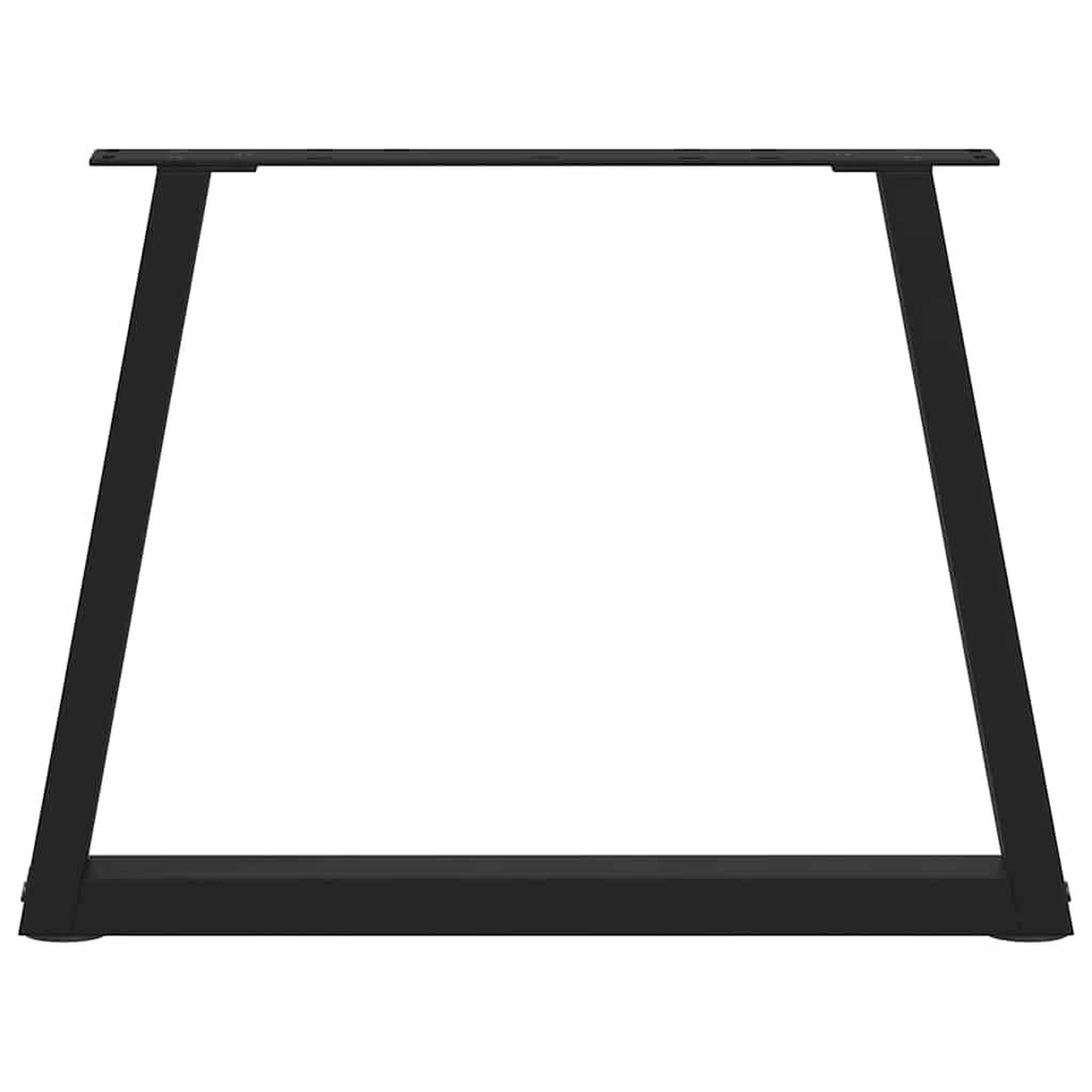 Voir la diapositive 5 : VIDAXL Pieds de table a manger forme V 2 pcs noir 60x(42-43,3)cm acier