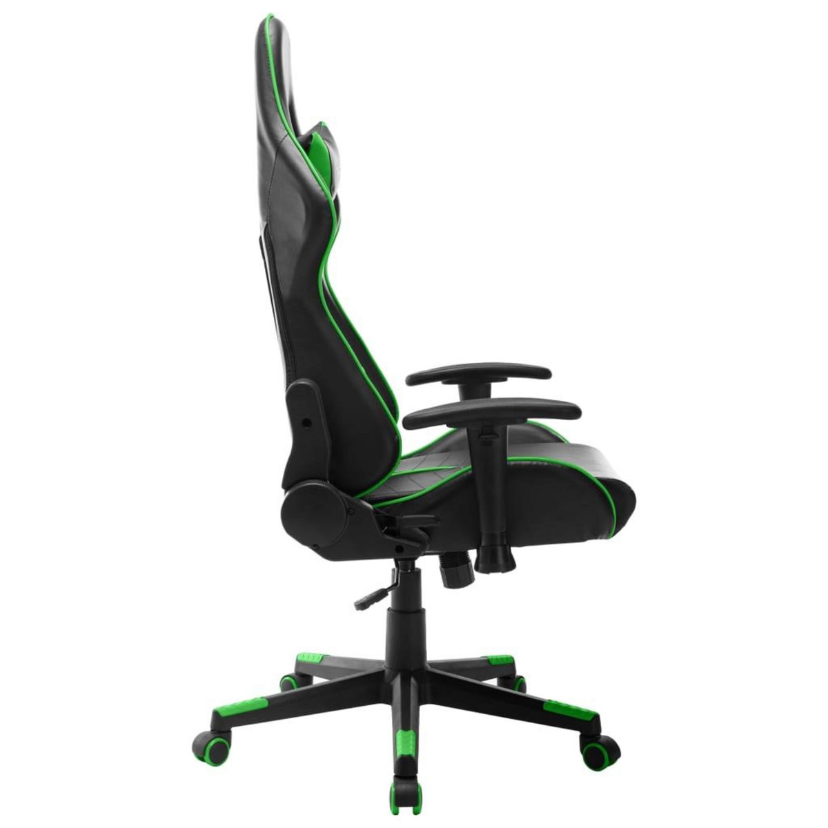 VIDAXL Chaise de jeu Noir et vert Cuir artificiel