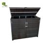 Voir la diapositive 1 : GREEN OUTSIDE Coffre de rangement jardin multifonction composite - 175L - Marron - UTIL'