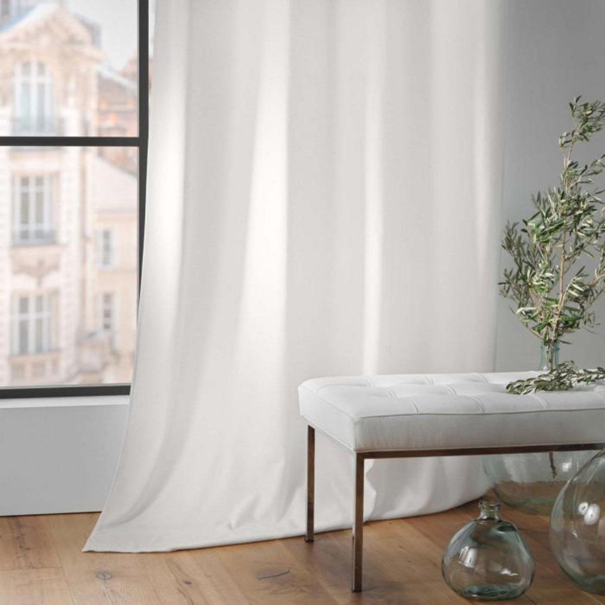 Paris Prix Rideau à Œillets Velours  Novana  135x260cm Blanc