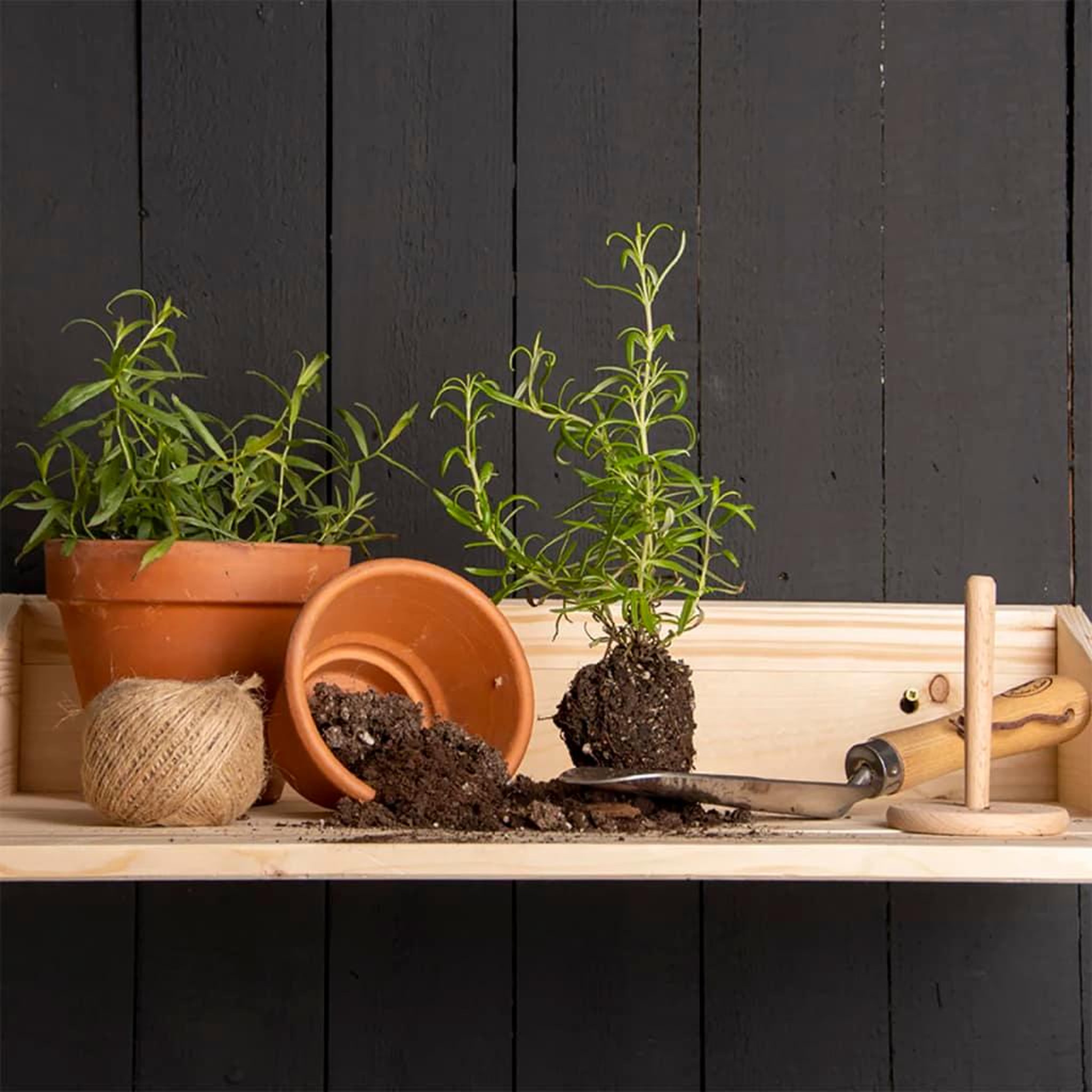 Voir la diapositive 1 : ESSCHERT DESIGN Esschert Design Bar mural avec etagere rabattable S Naturel