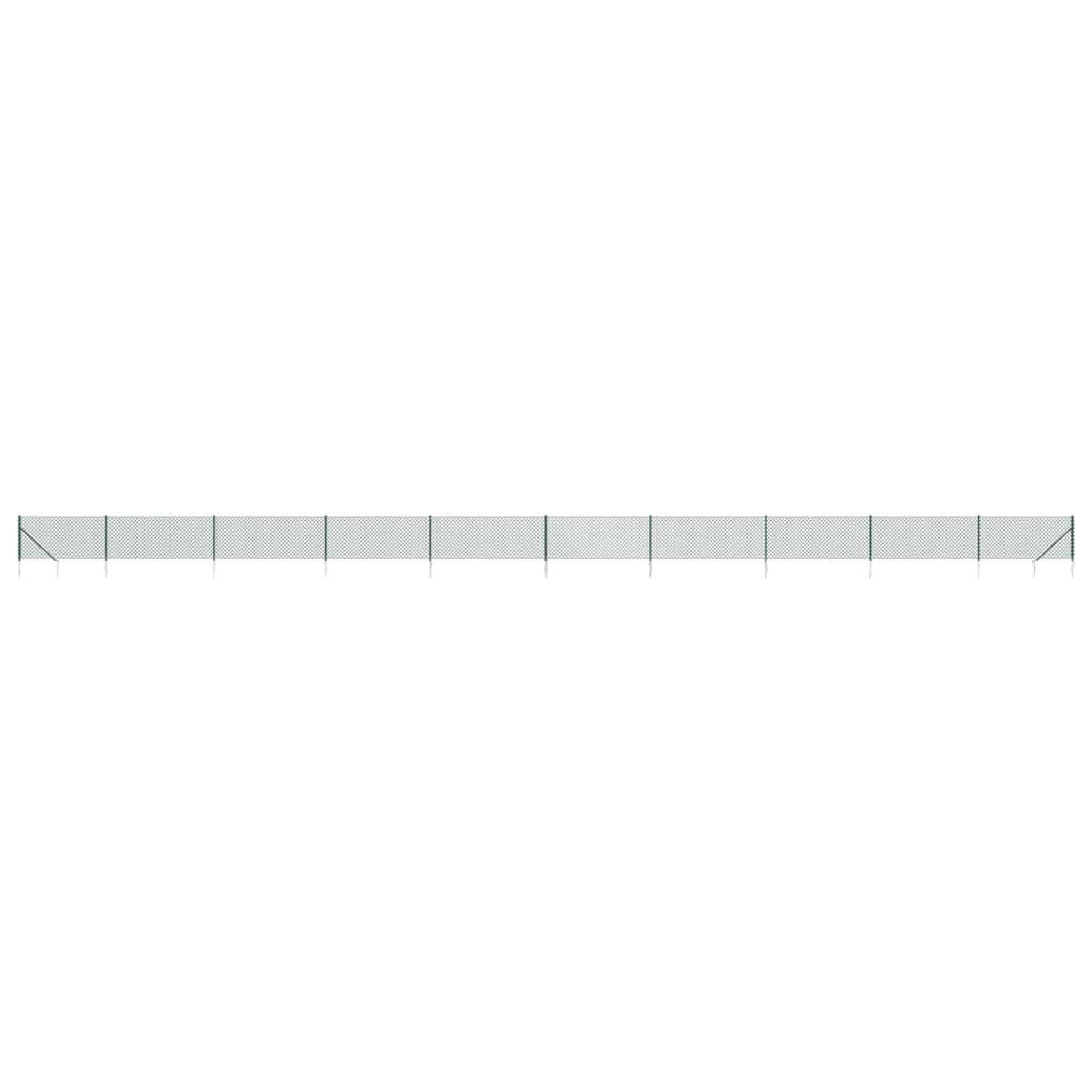Voir la diapositive 2 : VIDAXL Cloture a mailles losangees avec piquet d'ancrage vert 1,1x25 m