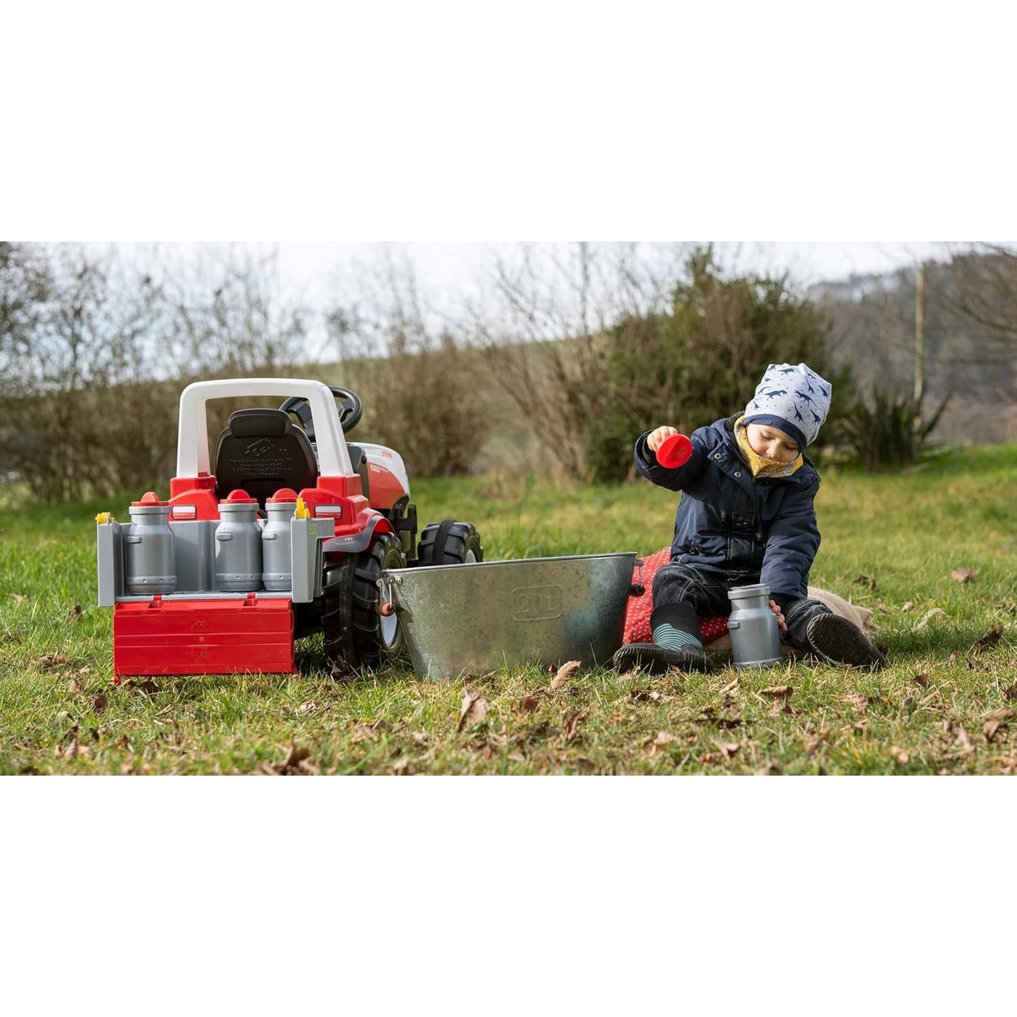 Voir la diapositive 5 : ROLLY TOYS 4 pots de lait - accessoire tracteur à pédales