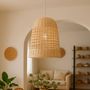 Voir la diapositive 2 : Lumisky Suspension intérieur AMAYA NATURAL Beige Rotin D38CM