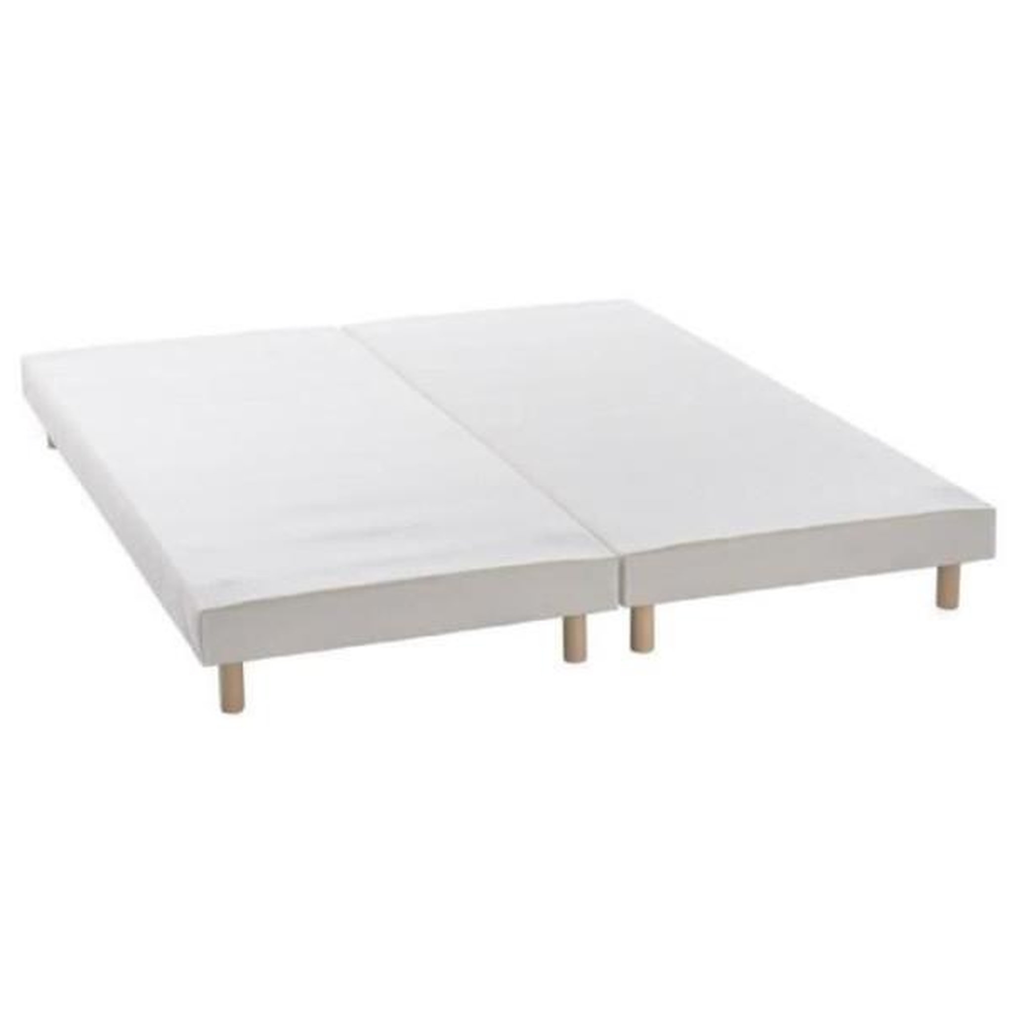 Voir la diapositive 2 : DEKO DREAM Deko dream rakenne - sommiers tapissiers a lattes x 2 - 180 x 200 - bois massif blanc + pieds