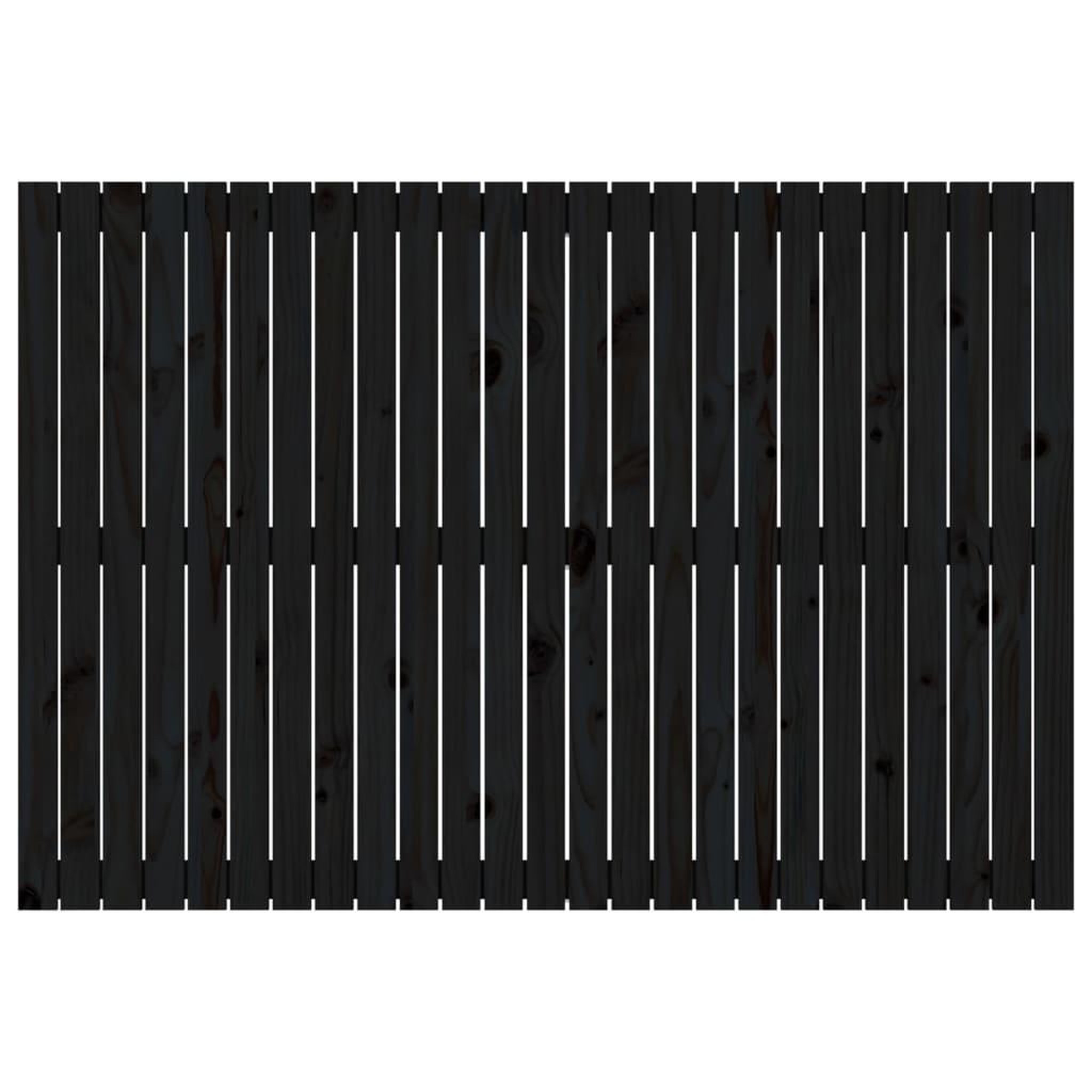 Voir la diapositive 4 : VIDAXL Tete de lit murale Noir 159,5x3x110 cm Bois massif de pin