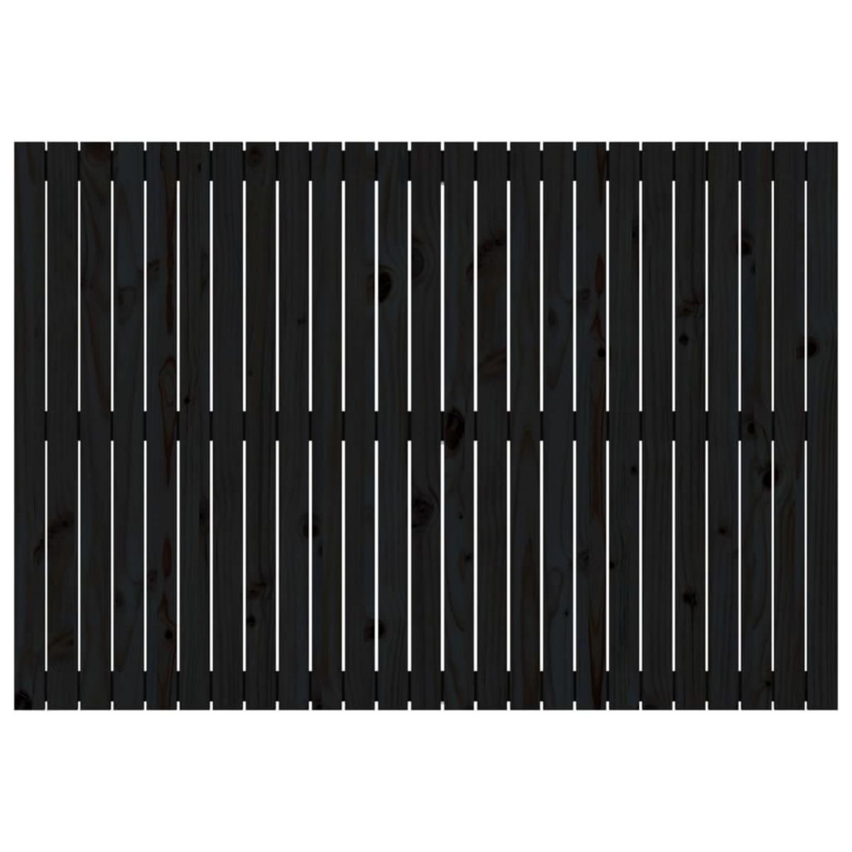 VIDAXL Tete de lit murale Noir 159,5x3x110 cm Bois massif de pin