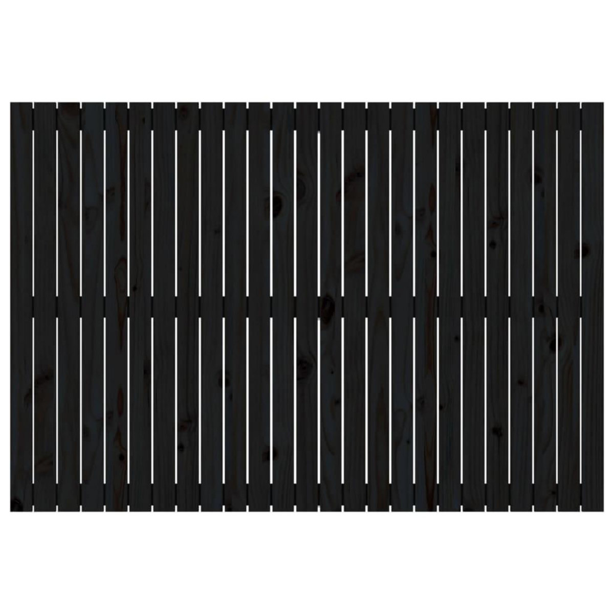 VIDAXL Tete de lit murale Noir 159,5x3x110 cm Bois massif de pin