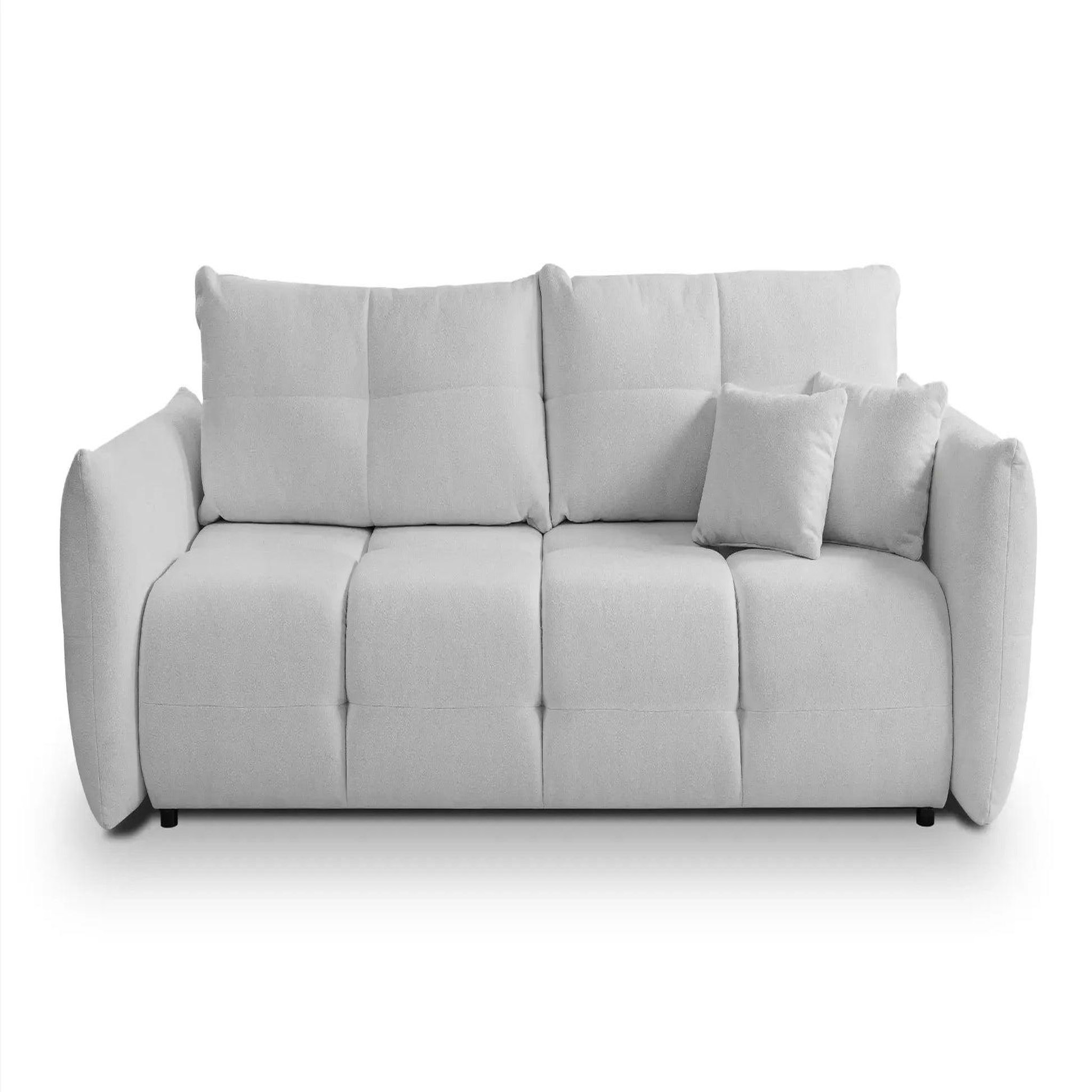 Voir la diapositive 1 : CASANOVA PARIS June - canapé droit convertible tissu bouclette