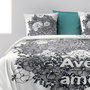 Voir la diapositive 4 : Les Ateliers du Linge Parure housse de couette 100% coton bio 47 fils/cm2-avec amour