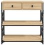 Voir la diapositive 6 : VIDAXL Table console chêne sonoma 75x28x75 cm bois d ingénierie