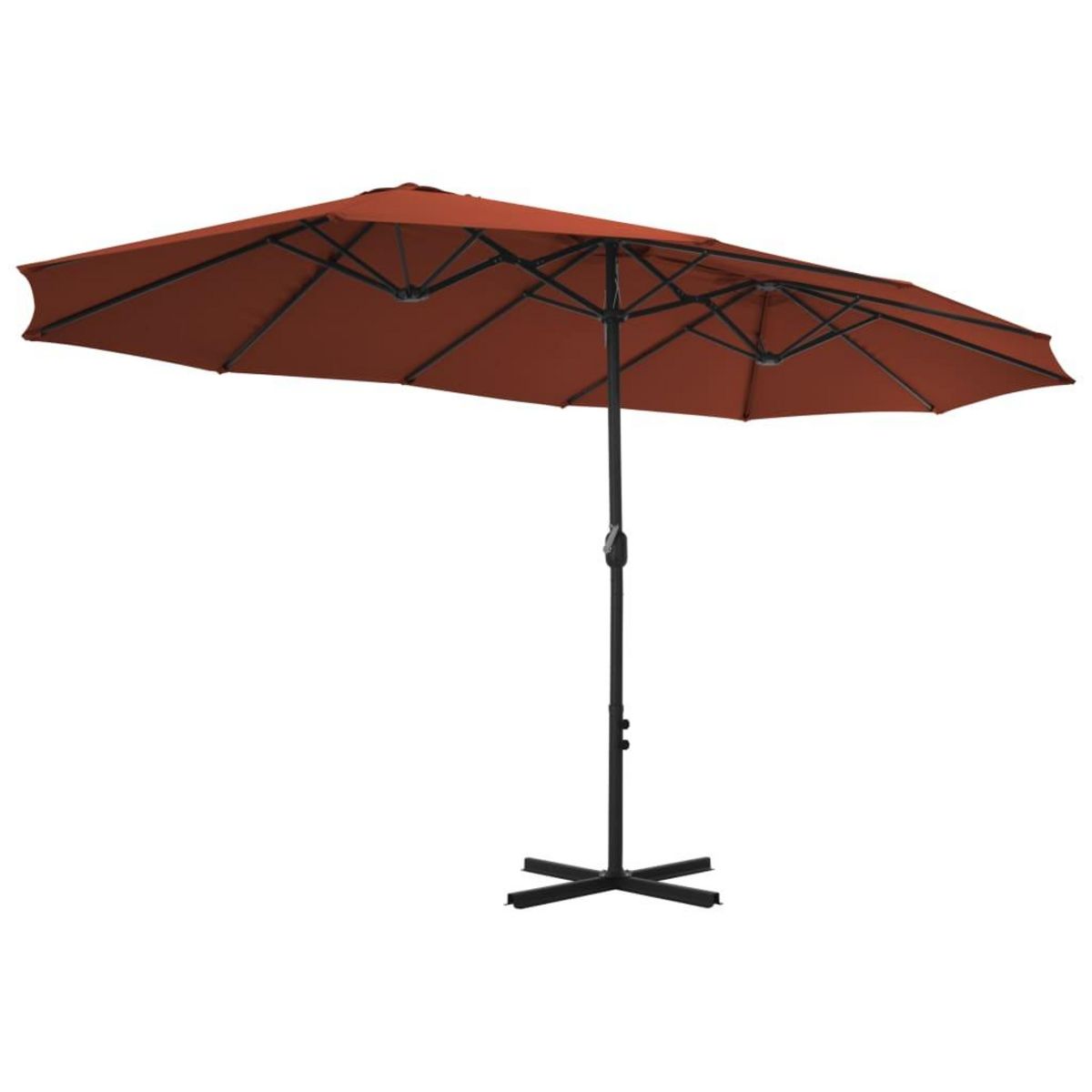 VIDAXL Parasol d'exterieur avec poteau en aluminium terre cuite