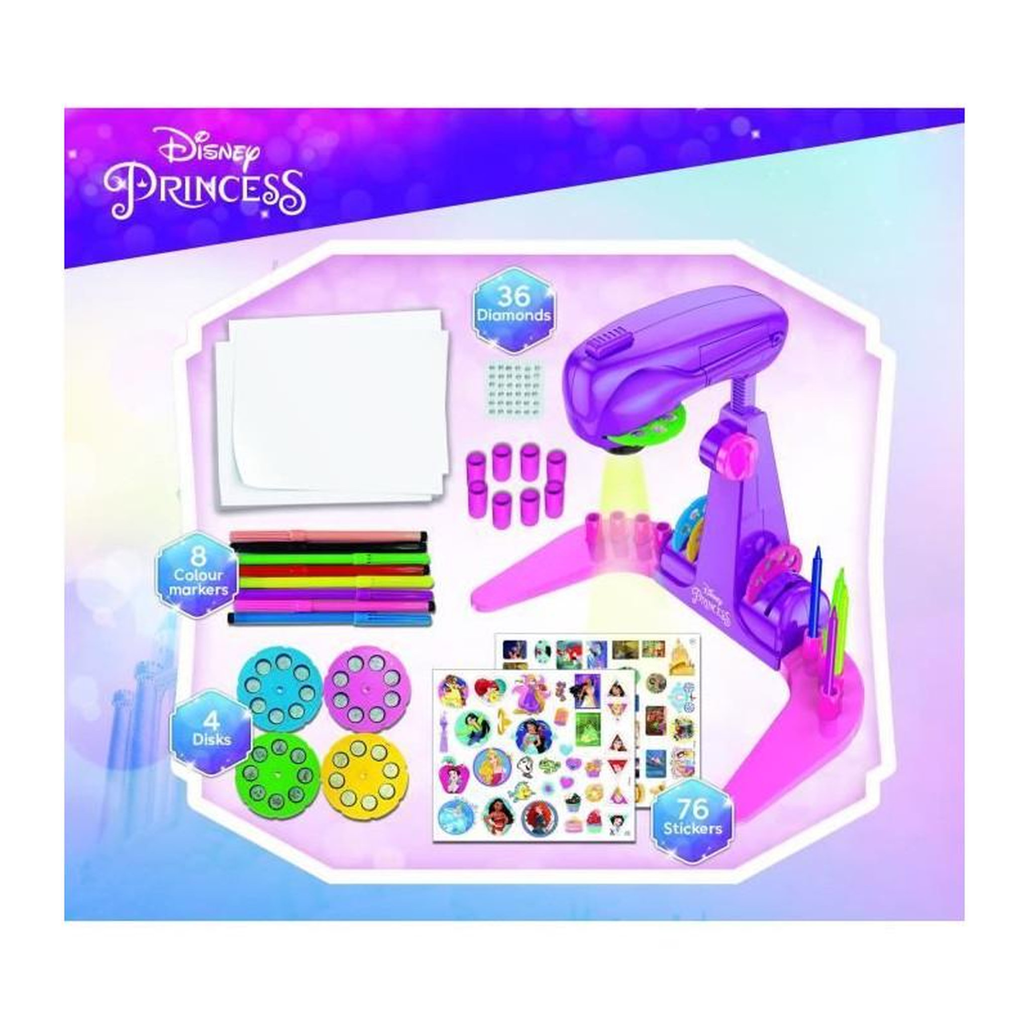 Voir la diapositive 3 : LISCIANI GIOCHI Projecteur école de dessin - Princess - pour dessiner toutes ses Princesses préférées - LISCIANI