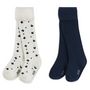 Voir la diapositive 1 : IN EXTENSO Lot de 2 paires de collants bébé fille
