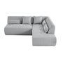 Voir la diapositive 6 : LISA DESIGN Onyx - canapé modulable d'angle droit 5 places - en tissu mailles 3d