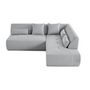 Voir la diapositive 6 : LISA DESIGN Onyx - canapé modulable d'angle droit 5 places - en tissu mailles 3d