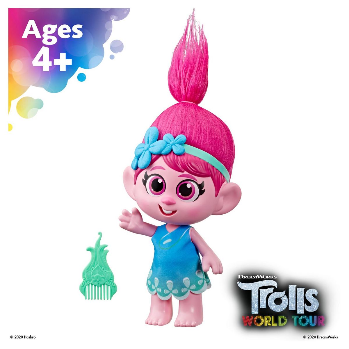 HASBRO Poupée Trolls World Tour Toddler Poppy
