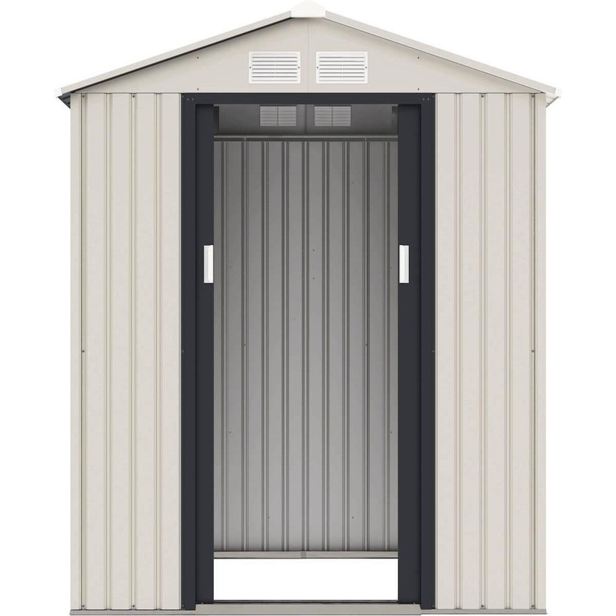 Habitat et Jardin Abri de jardin métal  Nebraska  - 2.71 m² - Beige/gris anthracite