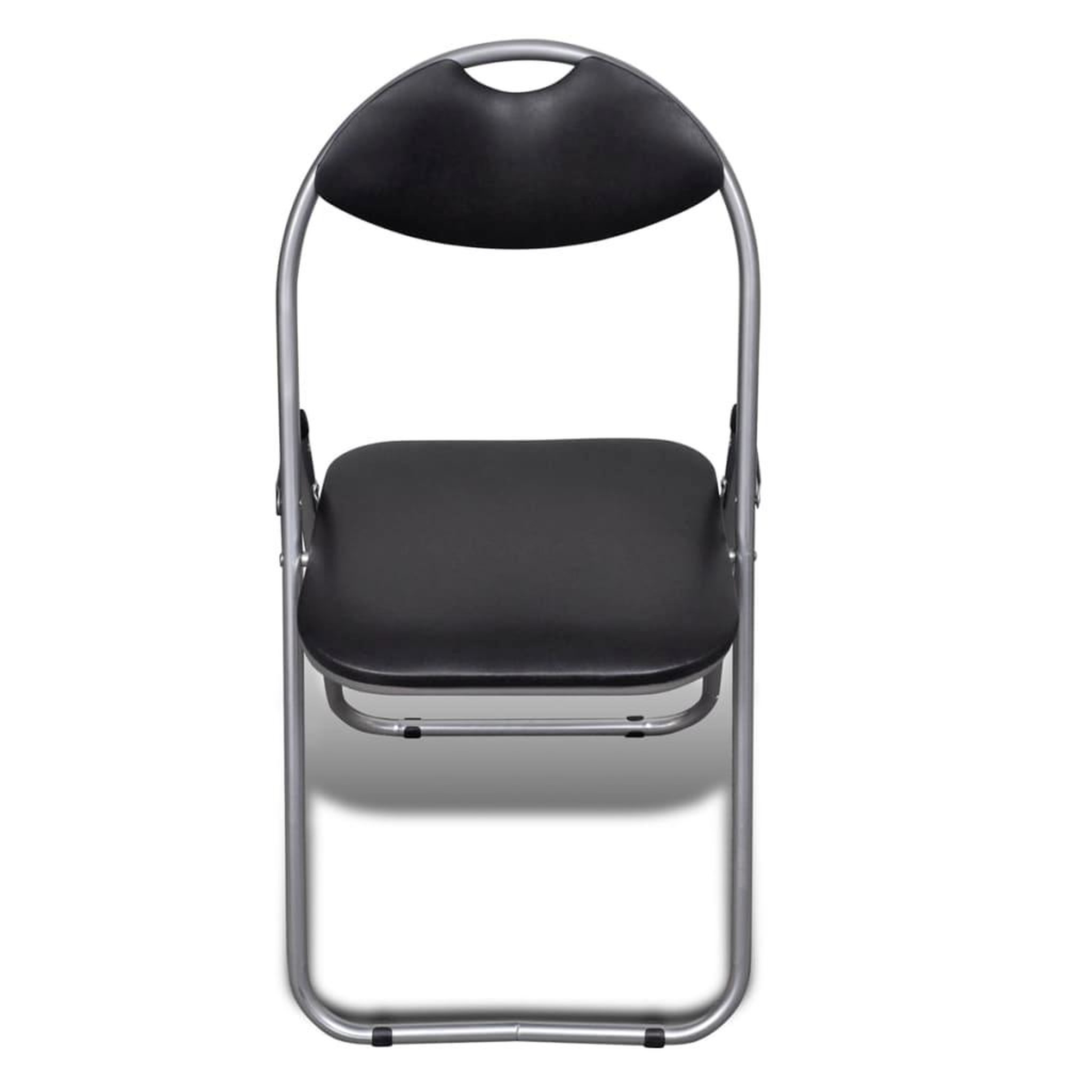 Voir la diapositive 3 : VIDAXL Chaises a manger pliables lot de 6 noir similicuir et acier