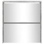 Voir la diapositive 5 : VIDAXL Armoire a chaussures et miroir 2 niveaux Gris beton 63x17x67 cm