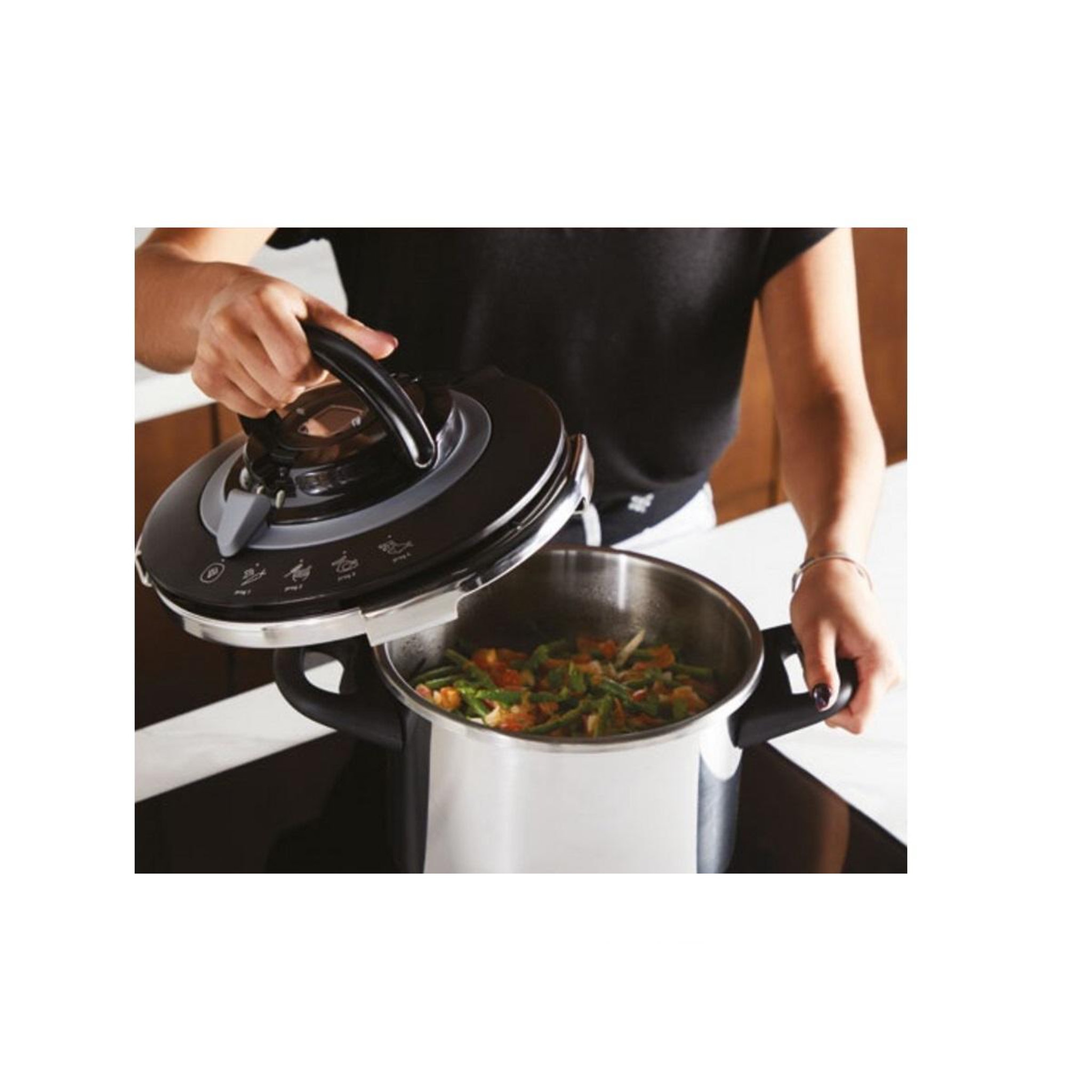 Voir la diapositive 3 : SEB Autocuiseur 10l inox - P4551500