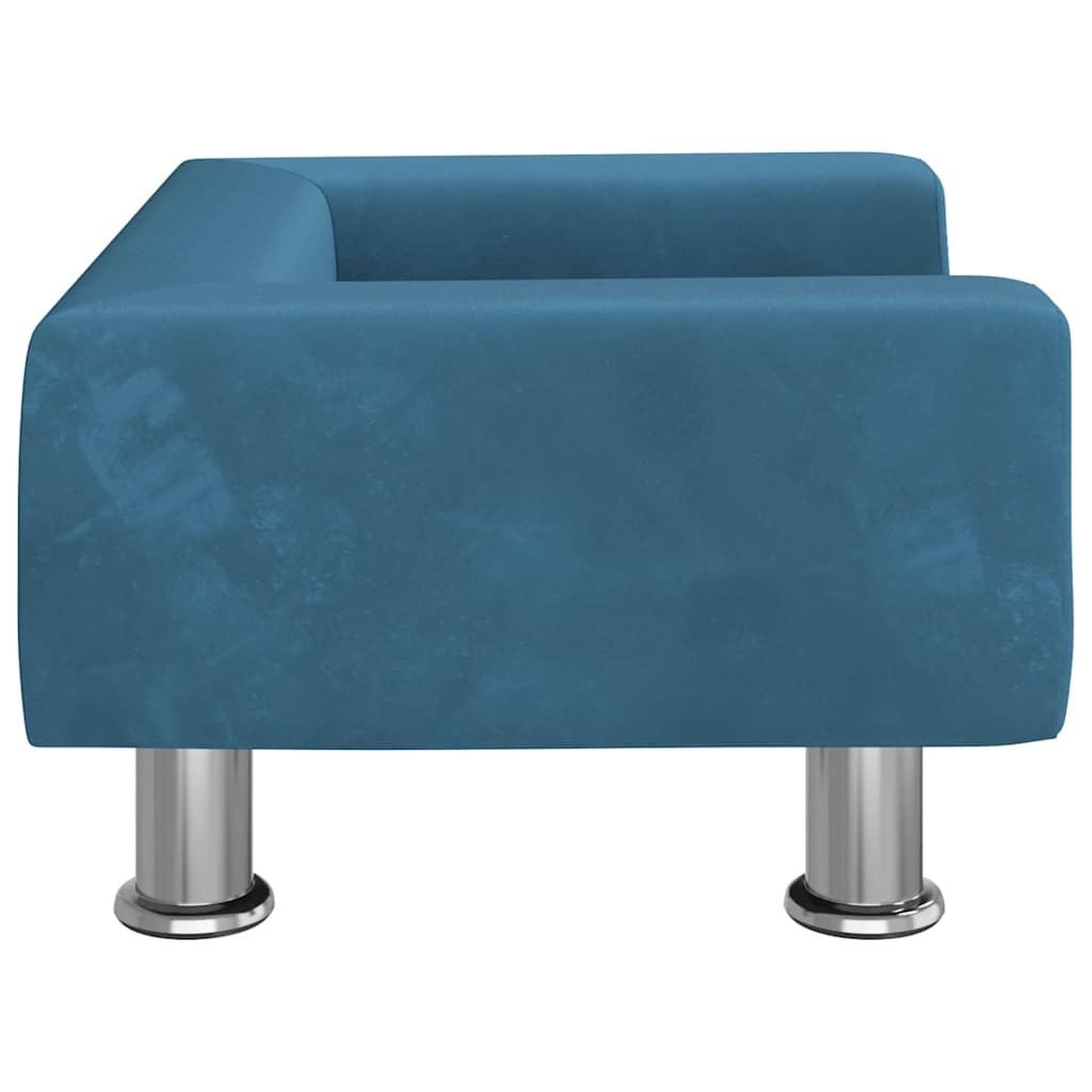 Voir la diapositive 4 : VIDAXL Lit pour chien bleu 50x40x26,5 cm velours