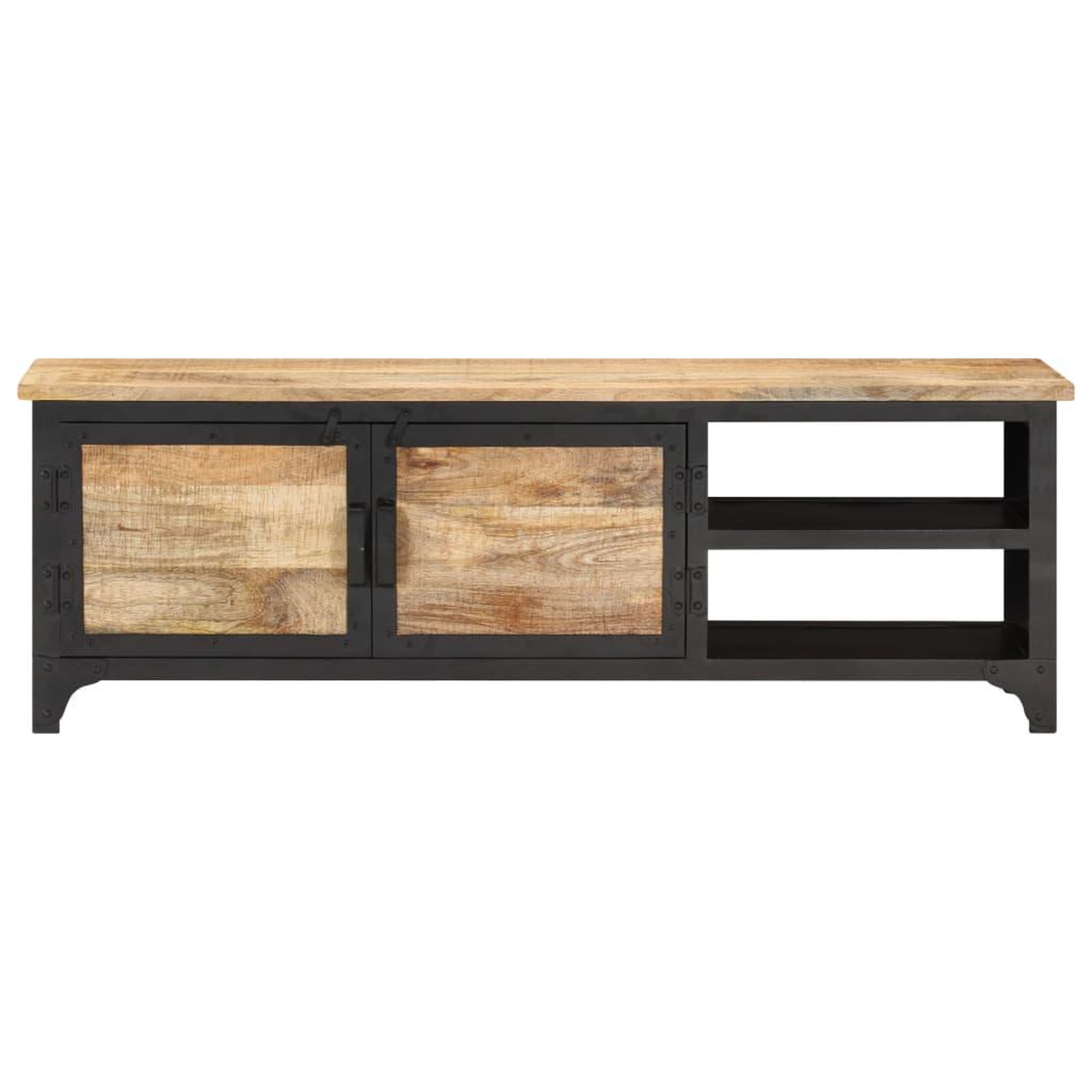 Voir la diapositive 3 : VIDAXL Meuble TV 120x30x40 cm Bois massif de manguier