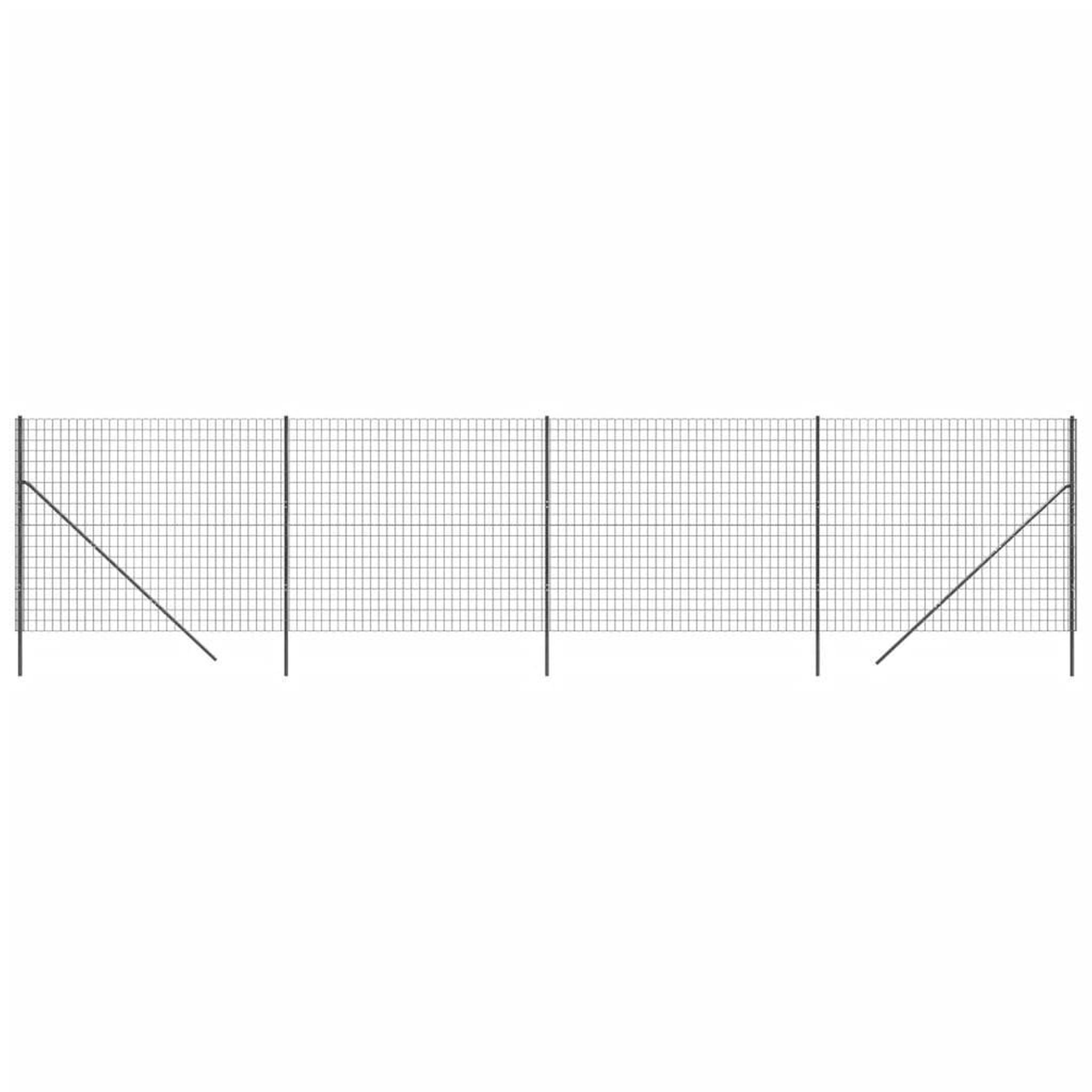 Voir la diapositive 2 : VIDAXL Cloture en treillis metallique anthracite 1,4x10 m