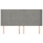 Voir la diapositive 3 : VIDAXL Tete de lit avec oreilles Gris clair 163x16x118/128 cm Velours