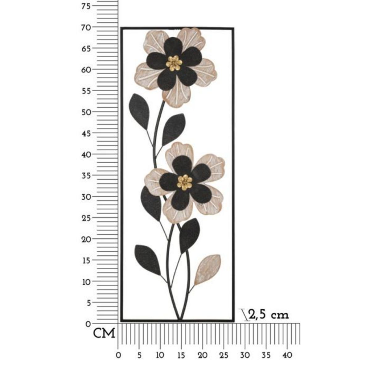 Paris Prix Décoration Murale Encadrée  Divaker  70cm Noir & Naturel