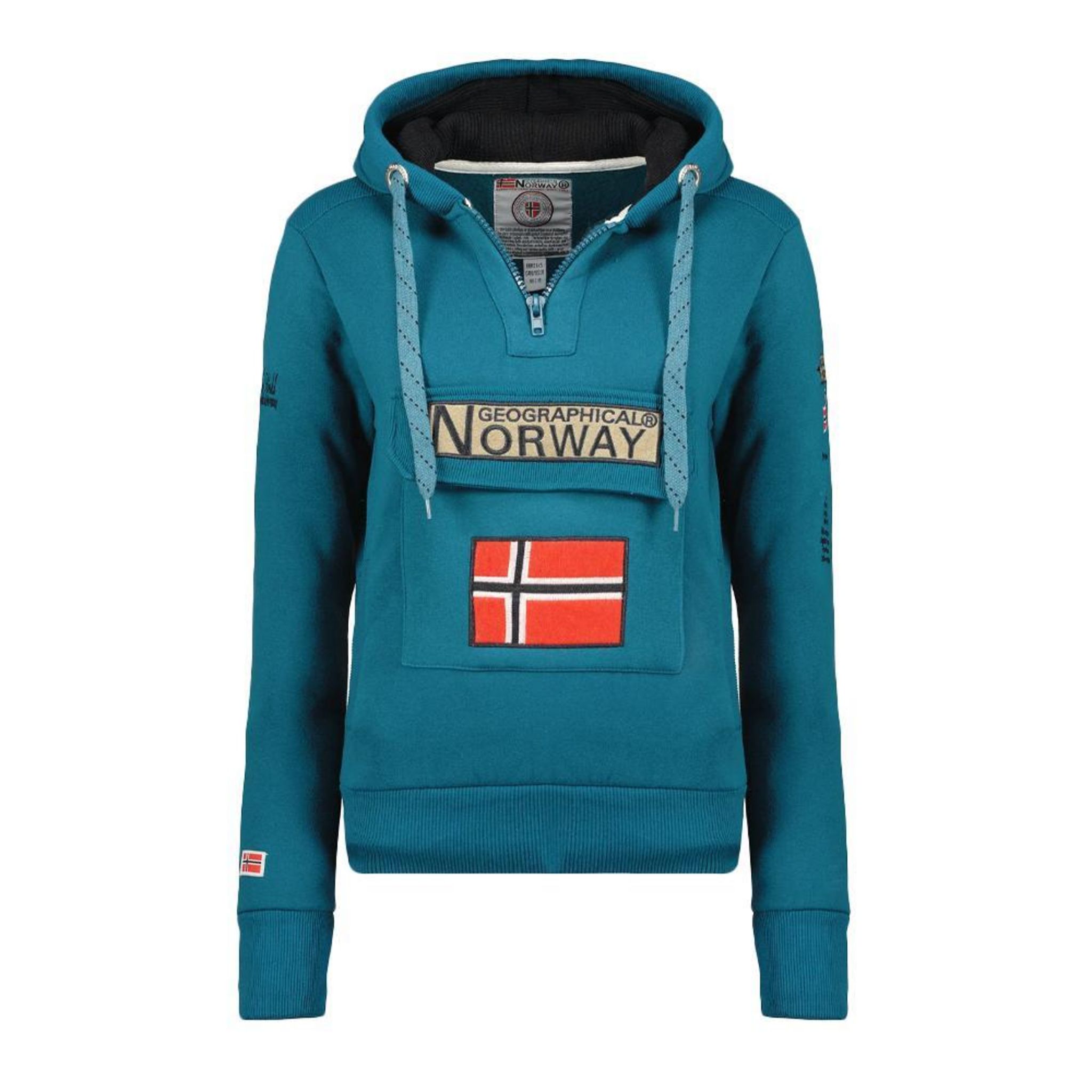 GEOGRAPHICAL NORWAY Sweat à Capuche  Femme Geographical Norway Lady. Coloris disponibles : Bleu