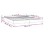 Voir la diapositive 6 : VIDAXL Cadre de lit sans matelas marron fonce 160x200 cm tissu