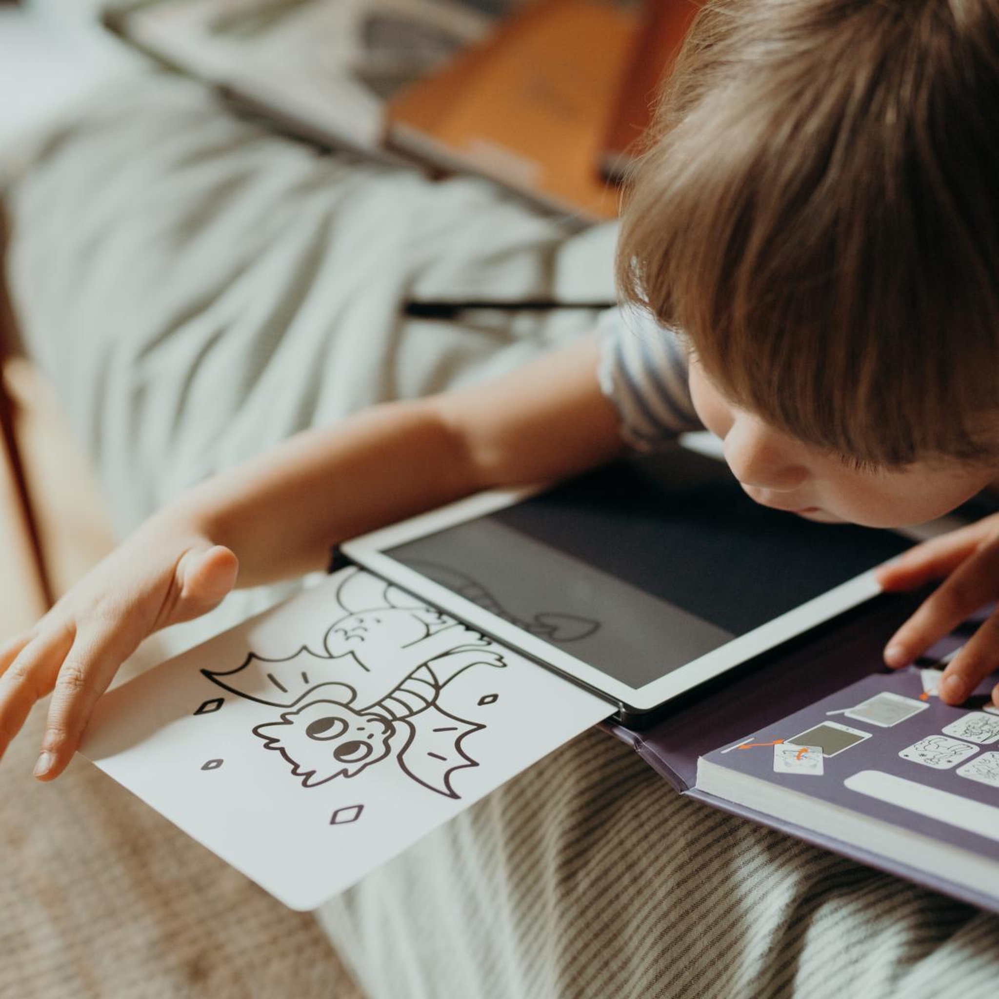Voir la diapositive 3 : KIDYWOLF Tablette Digitale Kidydraw Mini Animaux pour Enfants
