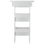Voir la diapositive 4 : VIDAXL Table bar mural Blanc Brillant 102x45x103,5cm Bois d'ingenierie