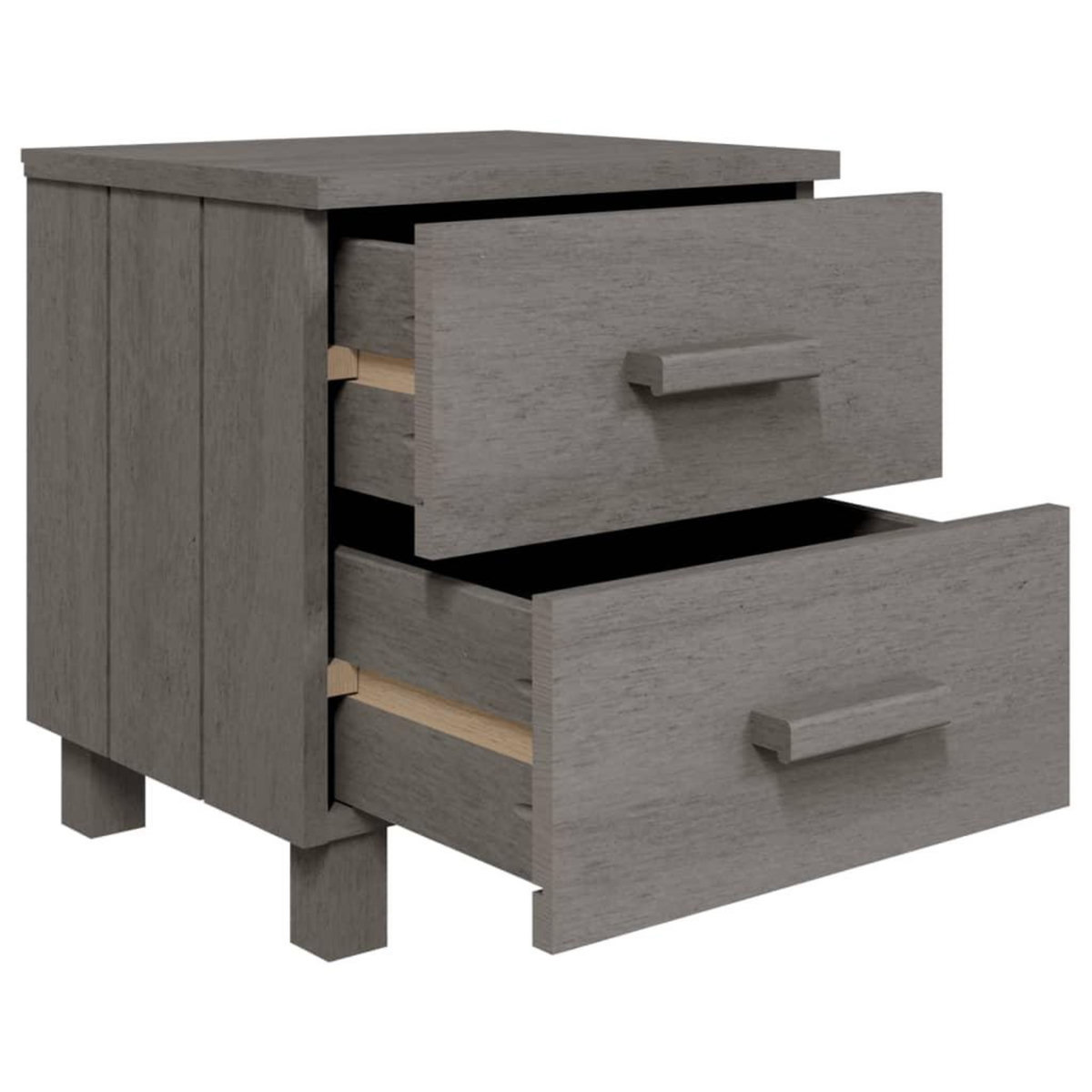 VIDAXL Table de chevet HAMAR Gris clair 40x35x44,5 cm Bois pin massif