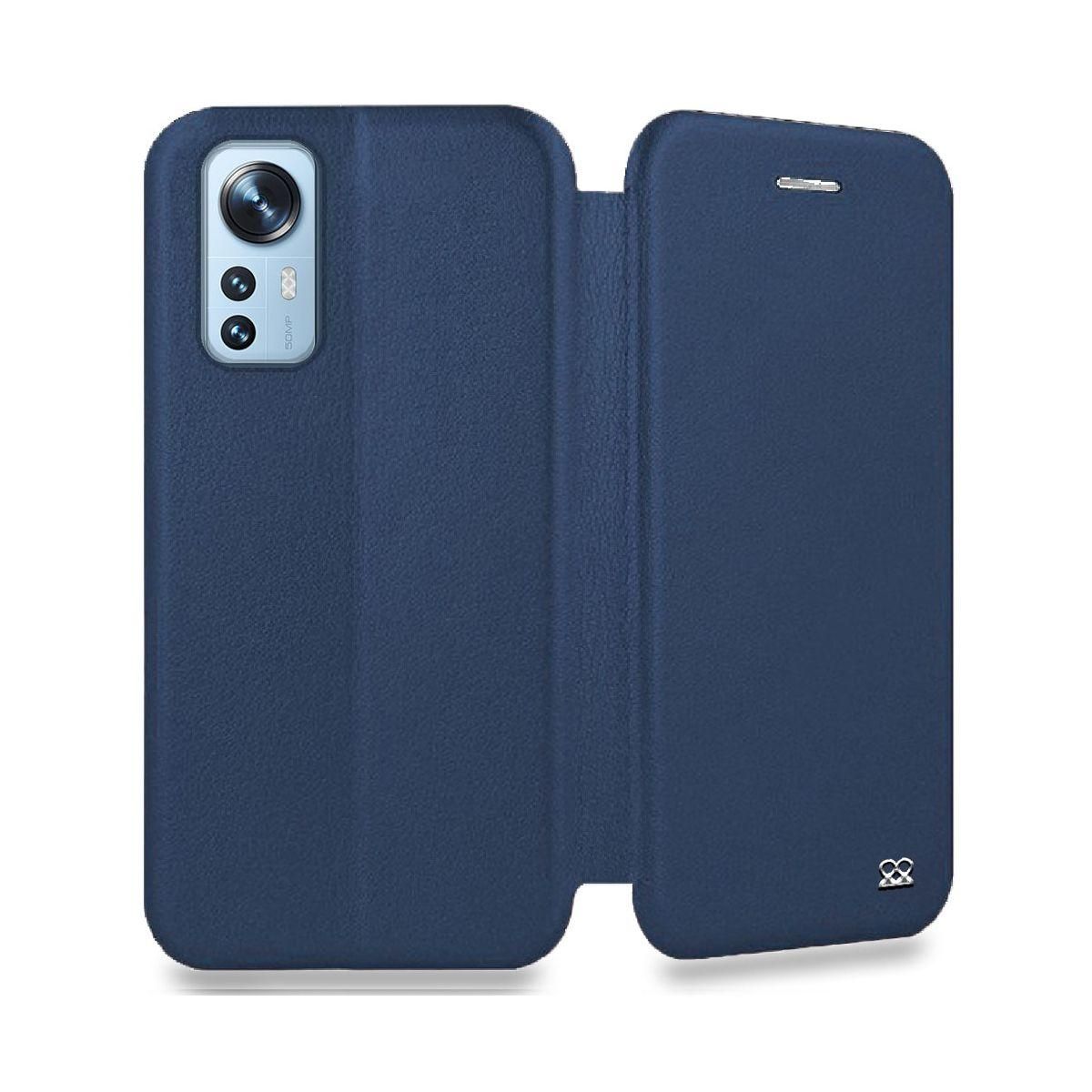 IBROZ Etui Xiaomi 12 Pro Etui Cuir Bleu