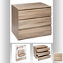 Voir la diapositive 4 : FIVE Commode de chambre 3 tiroirs - Bois