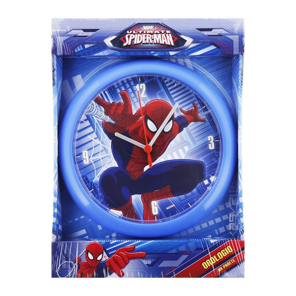 Horloge murale Spiderman montre bleu clair pas cher Auchan.fr